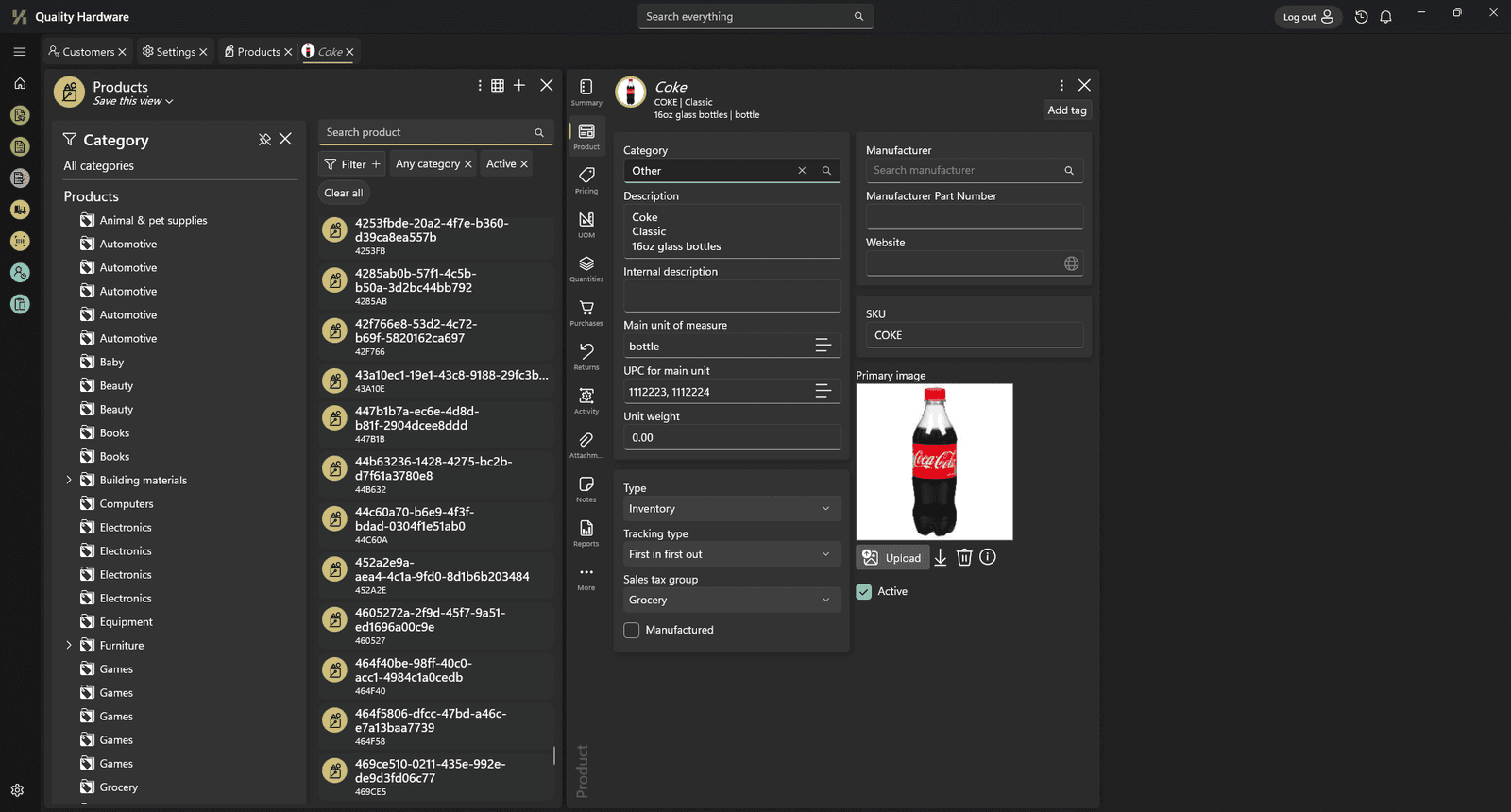 Koble ERP Interface Screenshot 2